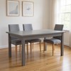 HomeRoots 60" Gray Solid Wood Dining Table - 2 of 4