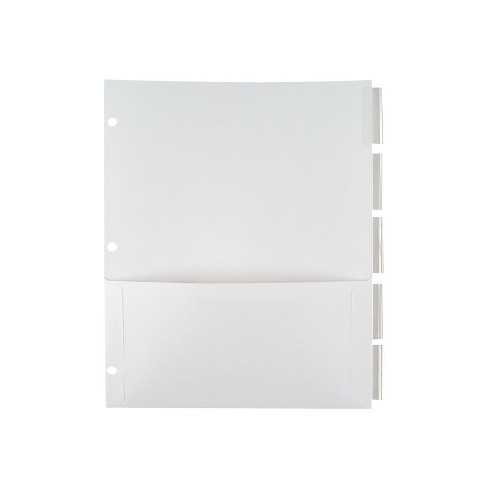 Staples Insertable Paper Dividers 5-Tab Clear (13497/11271)  - image 1 of 2