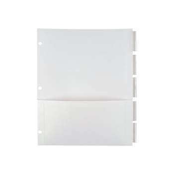 Staples Insertable Paper Dividers 5-Tab Clear (13497/11271) 
