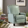 Deborah Modern Wooden Upholstery Modern Genuine Leather Recliner with Nailhead Trim for Living Room and Bedroom| ART OF LIVING DESIGNS - 2 of 4
