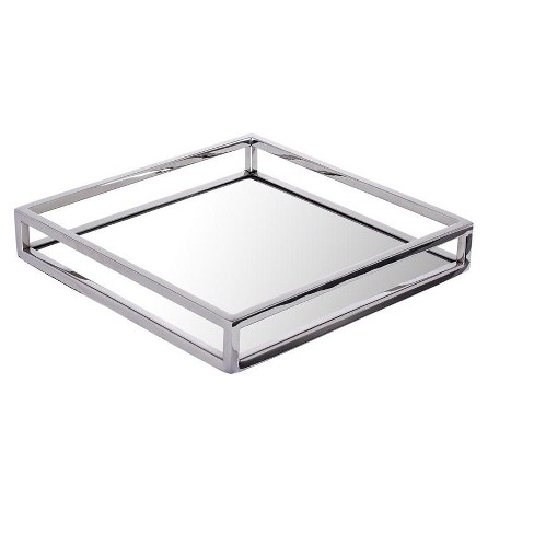 Classic Touch Square Mirror Tray- 12