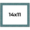 PosterPalooza | Photo Size Simple Blue Picture Frame - UV Acrylic, Foam Board Backing, Hanging Hardware - 2 of 4