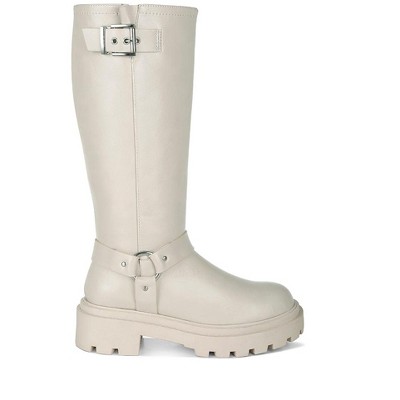 Taimen Harnes Detail Long Women Boots