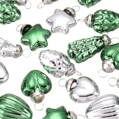 Unique Bargains Glass Decorative Hanging Tree Ornament Balls 1"-1.5" 100 Pcs