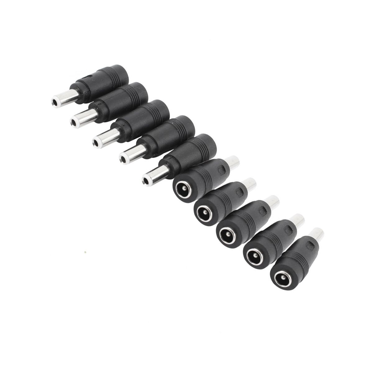 Unique Bargains Metal Plastic DC Power Jack Adapter Connector 5.5 x 2.5mm Male to 5.5 x 2.1mm Female 10 Pcs - thumbnail 5