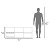 Vynxaria Modern Wall Cabinet with Glass, Four Interior Shelves, Two Double Doors, Natural Oak - 4 of 4