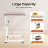 YIYIBYUS Mobile Sofa Side Table Height Adjustable Rolling Bedside Table, Notebook Tablet Coffee Tray - 4 of 4