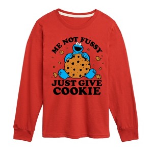 Boys' - Sesame Street - Me Not Fussy-Toddler and Youth Long Sleeve T-Shirt Long Sleeve Graphic T-Shirt - 1 of 3