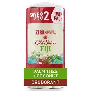 Old Spice Men's Deodorant Aluminum-Free Fiji with Palm Tree Deodorant - Scented - 3oz/2pk - 1 of 4