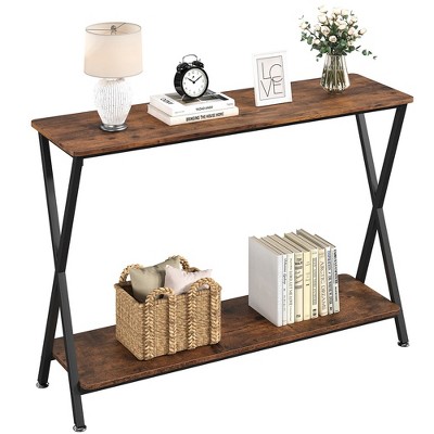 Whizmax 2-Tier Narrow Console Sofa Side Table for Entryway, Hallway, Living Room