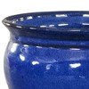 Southern Patio Wisteria 12 Inch Diameter Ceramic Indoor Outdoor Garden Planter Pot Urn with Saucer for Flowers, Herbs, and Plants - 2 of 4