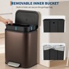 Trash Can - 3.2/5.3/8 Gal,12/20/30 L Stainless Steel Kitchen Trash Can Rectangular Garbage Bin with Soft Close Lid Foot - 4 of 4