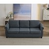 2-in-1 Queen Pull-Out Sleeper Sofa Bed, 3-Seater w/ 3.35" Memory Foam Mattress, Sturdy Wood & Iron Frame, Easy Assembly - 3 of 4