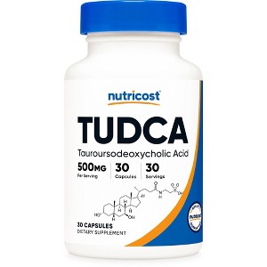 Nutricost Tudca 500mg, 30 Capsules (Tauroursodeoxycholic Acid) - Gluten Free, Non-GMO - 1 of 4