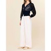 Women's Burnout Velvet Floral Motif Cardigan - SKIES ARE BLUE - 4 of 4