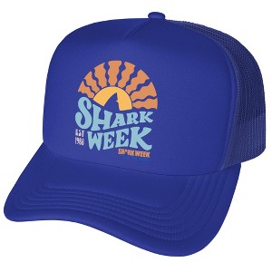 Shark Week: Television Series Lino Sunset Foam Trucker Cap Royal - 1 of 4