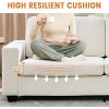 Jojoka 83" Modern Sofa, Deep Seat Corduroy 3-Seater Couch with Wide Armrest, Washable Cushions for Small Spaces - 4 of 4