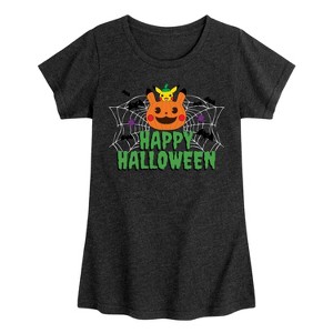 Girls' - Pokémon - Happy Halloween Fitted Short Sleeve Graphic T-Shirt - 1 of 4