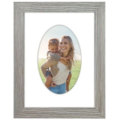 Americanflat 6" x 8" Picture Frame with Mat - Arch, Oval & Wavy Designs - Stylish Decor for Living Rooms, Dorms, Offices & More