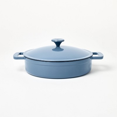 6 Enameled Cast Iron Skillet Blue - Figmint™ : Target