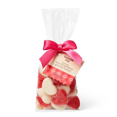 Valentine's Red & White Sour Sanded Hearts - 6oz - Favorite Day™