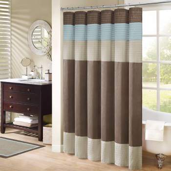 Salem Solid Pieced Polyester Shower Curtain