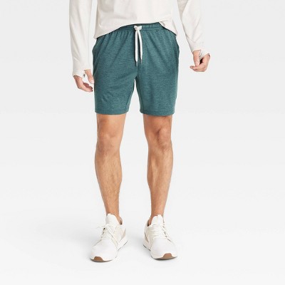 Image of Men's Soft Stretch Shorts 7" - All In Motion™ Heathered Teal L