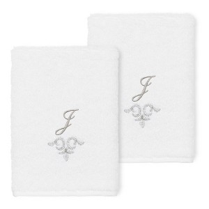 Linum Home Textiles 100% Turkish Cotton MONICA 2PC Embellished Washcloth Set - 1 of 1