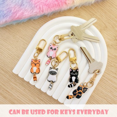 Wrapables Cute Cats Keychain, Bag Charm Accessory for Purse Handbag Backpack (Set of 5) — фото 4