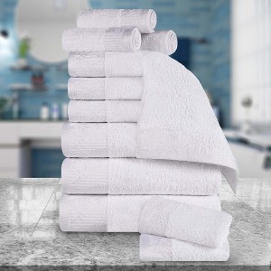 Charming Floral Accent Cotton Towel Set by Blue Nile Mills - 1 of 4