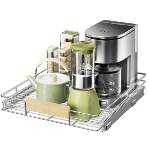 LOVMOR Pull Out Cabinet Organizer with Wooden Handle - 1 of 4