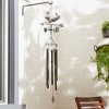 Zingz Home Iron Weathervane Wind Chime - 45X11.75X7 - Silver Rabbit - 2 of 4
