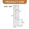 Tall Bathroom Cabinet, Freestanding Storage Cabinet with Drawer, MDF Board, Adjustable Shelf - Leovsnove - 3 of 4