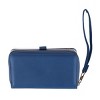 CTM Women's Vegan Leather Twist Lock Flap Wallet Wristlet - 4 of 4