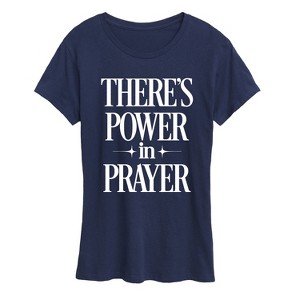 Women's - Instant Message - There's Power In Prayer Short Sleeve Graphic T-Shirt - 1 of 4