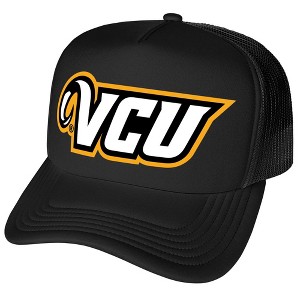Official Virginia Commonwealth University Primary Logo Foam Snapback Trucker Hat for Men and Women Black One Size - 1 of 4
