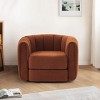 CAVINAS Swivel Accent Barrel Chair, Modern Upholstered Round Armchair for Living Room with 360-Degree Swivel - 3 of 4