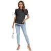 Maternity Tops  Maternity Shirts Color Block Split Hem Tunic Tops - 3 of 4