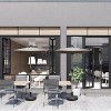 GDFStudio Ella Outdoor 8 Aluminium Ribs Market Umbrella with Crank Lift and Tilt Function - 3 of 4