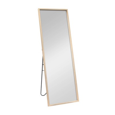 Master & Co. 20"x60" Cheval Full Length Mirror Natural Woodgrain: Freestanding, Transitional Style, No Assembly Required