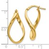 Black Bow Jewelry 2.7mm Freeform Oval Hoop Earrings in 14k Yellow Gold, 24mm (15/16 in) - 4 of 4