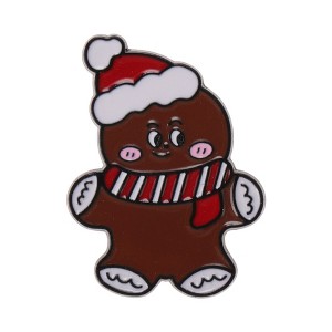 Unique Bargains Christmas Brooches Series Alloy Dripping Wax White Red 0.87"x1.02" 1 Pcs - 1 of 4