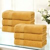 Ribbed Textured Border Zero Twist Cotton Medium Weight Towel Set by Blue Nile Mills - 2 of 4