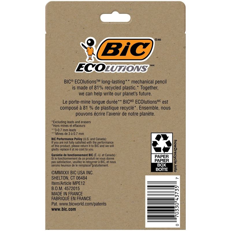 BiC 12pk ECOlutions #2 Mechanical Pencils 0.7mm, 3 of 9