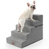5-Tier Widened Support Pet Stairs, Non-Slip Foldable Dog Steps for Bed & Couch with Removable Cover - 2 of 4