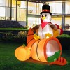 Costway 6 FT Thanksgiving Inflatable Turkey on Cornucopia Harvest Autumn Decor w/Light - 2 of 4