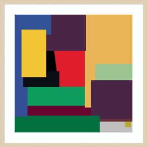 33" x 33" Natural Colors by Alex Caminker Wood Framed Wall Art Print - Amanti Art: Giclee Abstract Decor - 1 of 4