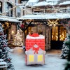 Whisen 7FT Hanging Christmas Inflatable Santa with Dog, Christmas Blow Up Decoration with Built-in LED Lights - 3 of 4