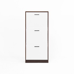 TIRAMISUBEST 3-Drawer Flip Shoe Cabinet - White Freestanding Narrow Shoe Rack Organizer for Entryway, Hallway & Closet - 1 of 4