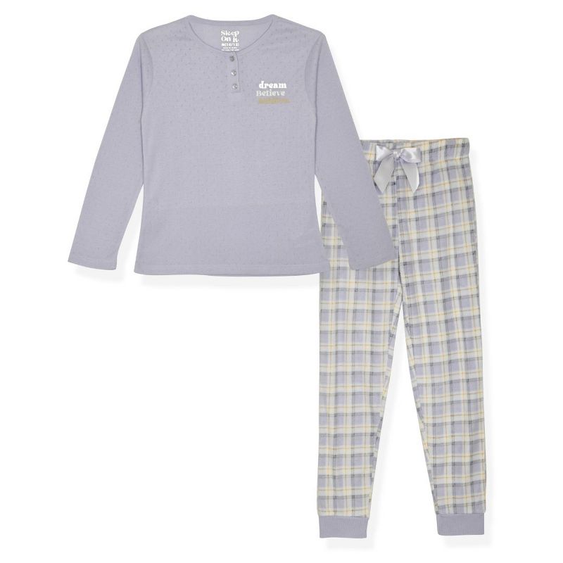 Sleep On It Girls 2-Piece Fleece Pajama Set, 1 of 9